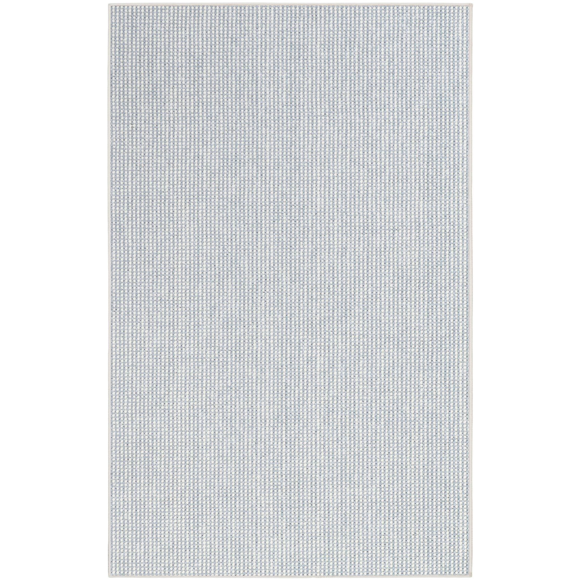 Nourison Textured Home 2'2" x 3'9" Ivory Blue Farmhouse Indoor Area Rug