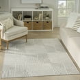 thumbnail image 1 of Nourison Textured Home 5'3" x 7' Grey Ivory Modern Indoor Rug, 1 of 8