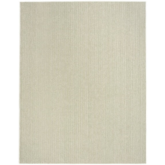 Nourison Textured Home 5'3" x 7' Ivory Green Farmhouse Indoor Area Rug