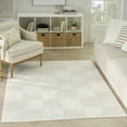 thumbnail image 1 of Nourison Textured Home 5'3" x 7' Ivory Modern Indoor Rug, 1 of 8