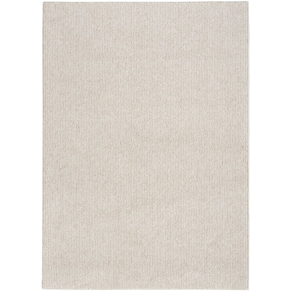 Nourison Textured Home Modern Indoor Rug Ivory Beige 6' x 9'