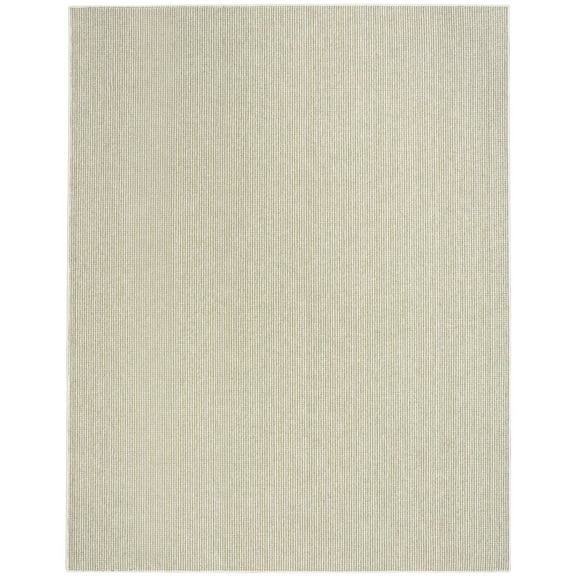 Nourison Textured Home 7'10" x 9'10" Ivory Green Farmhouse Indoor Area Rug