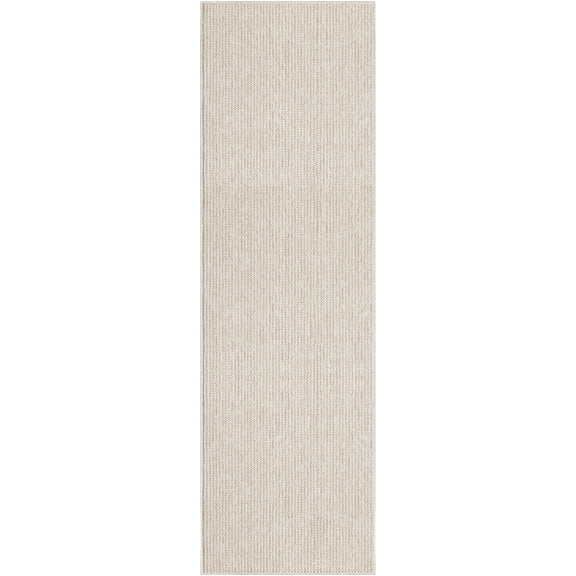 Nourison Textured Home Modern Indoor Rug Ivory Beige 2' x 6'