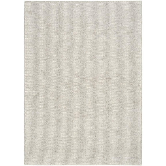 Nourison Textured Home All-over design Ivory Beige 5'3" x 7' Area Rug (5x7)