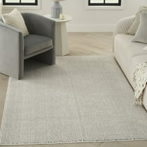 Nourison Textured Home All-over design Ivory Mocha 5'3" x 7' Area Rug (5x7)