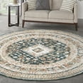 thumbnail image 1 of Nourison Thalia Persian Green Ivory 7’10” x Round Area Rug, (8 Round), 1 of 8