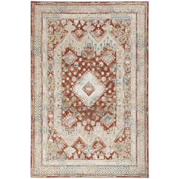 Nourison Thalia Vintage Rust Multicolor 4' x 6' Area Rug (4x6)