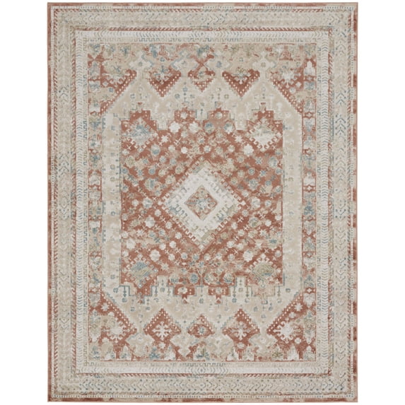 Nourison Thalia Bohemian Traditional Indoor Rug Rust Multicolor 9'x12'