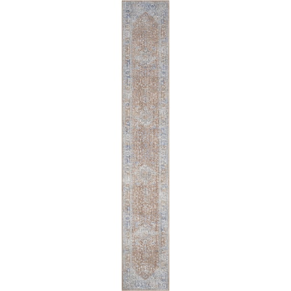 Nourison Timeless Classics Vintage Medallion Indoor Rug Blue Multicolor 2'2" x 8'