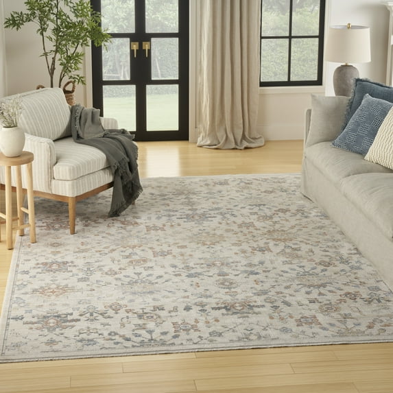 Nourison Timeless Classics Persian Ivory Grey 8'6" x 11'4" Area Rug (9x11)