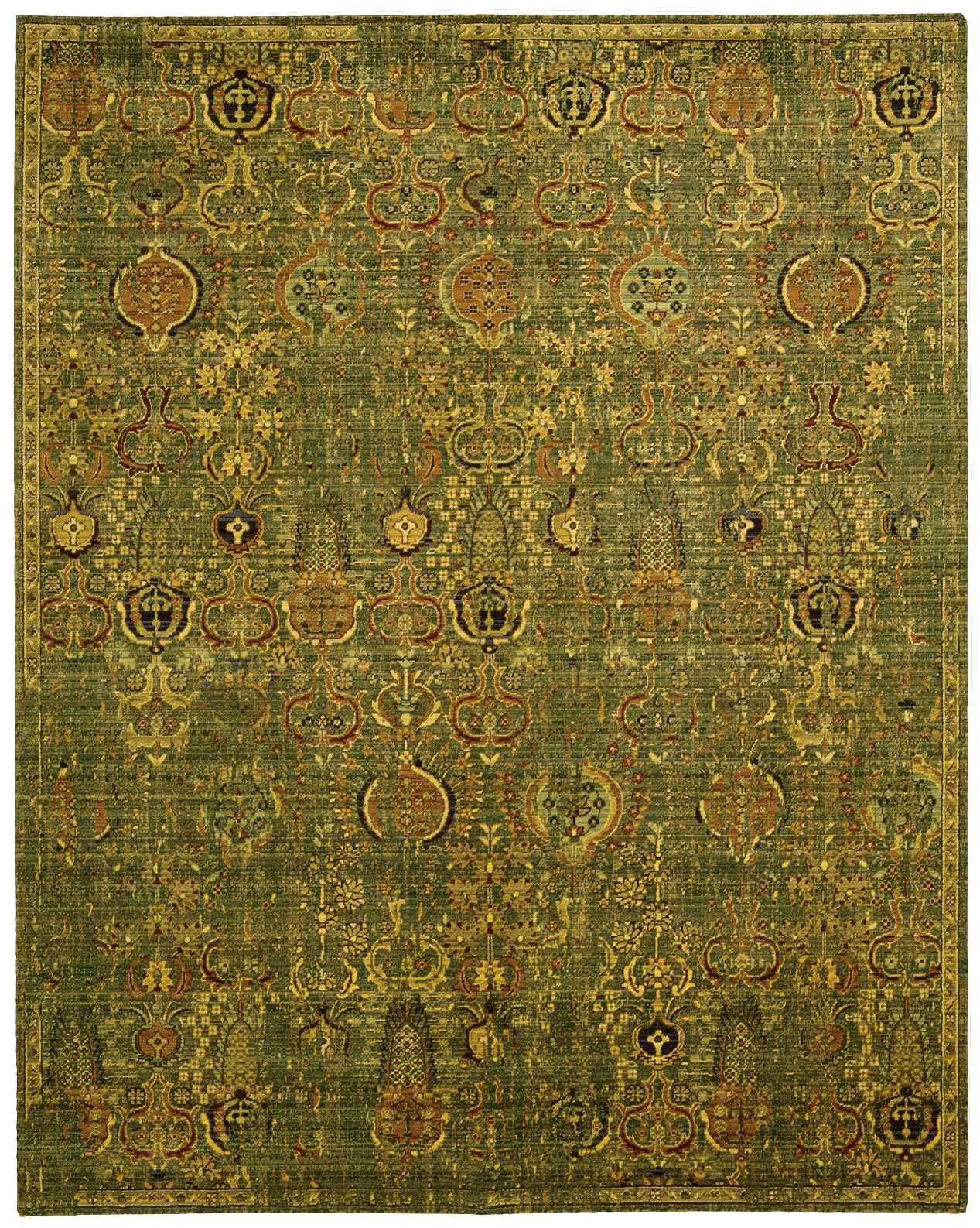 Nourison Timeless Green Gold Area Rug - Walmart.com