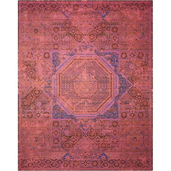 Nourison Timeless Machine Woven Blush Area Rugs 5'6" x 8'