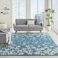 thumbnail image 1 of Nourison Tranquil Contemporary Floral Turquoise 8' x 10' Area Rug, (8' x 10'), 1 of 8