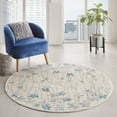 thumbnail image 1 of Nourison Tranquil Floral Ivory 5'3" x ROUND Area Rug, (5 Round), 1 of 8