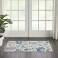 thumbnail image 1 of Nourison Tranquil Floral Ivory/Light Blue 2' x 4' Area Rug, (2x4), 1 of 8