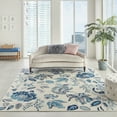 thumbnail image 1 of Nourison Tranquil Floral Ivory/Light Blue 8'10" x 11'10" Area Rug, (9x12), 1 of 8