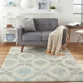thumbnail image 1 of Nourison Tranquil Floral Ivory/Turquoise 4' x 6' Area Rug, (4x6), 1 of 8