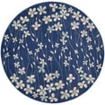 thumbnail image 1 of Nourison Tranquil Floral Navy 5'3" x ROUND Area Rug, (5 Round), 1 of 10