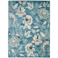 thumbnail image 1 of Nourison Tranquil 5'3" X 7'3" (5' x 7') Turquoise Area Rug French Country Eclectic Floral by Nourison, 1 of 9