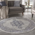 thumbnail image 1 of Nourison Tranquil Grey/Navy Area Rug, 1 of 8