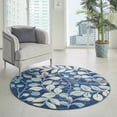 thumbnail image 1 of Nourison Tranquil Nature Navy 5'3" x ROUND Area Rug, (5 Round), 1 of 8