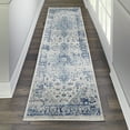 thumbnail image 1 of Nourison Tranquil Persian Ivory/Light Blue 2'3" x 7'3" Area Rug, (2x7), 1 of 7