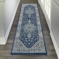 thumbnail image 1 of Nourison Tranquil Persian Ivory/Navy 2'3" x 7'3" Area Rug, (2x7), 1 of 7