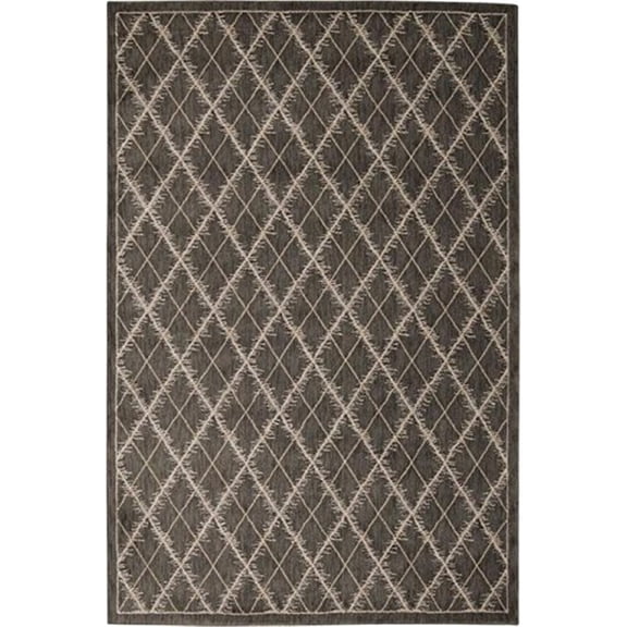 Nourison Tranquility Area Rug Brown 5'3" x 7'5" 6' x 9' Indoor Beige Rectangle
