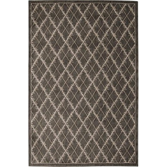 Nourison Tranquility Area Rug Brown 5'3" x 7'5" 6' x 9' Indoor Beige Rectangle
