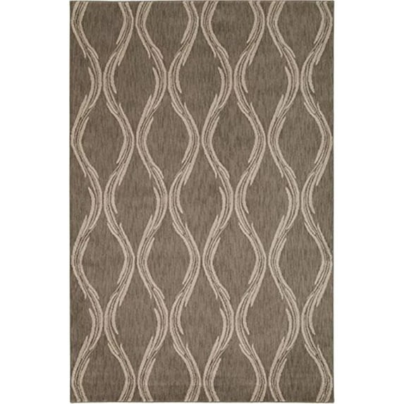 Nourison Tranquility Area Rug Dark Beige 3'9" x 5'9" 4' x 6' Indoor Ivory Transitional, Modern & Contemporary