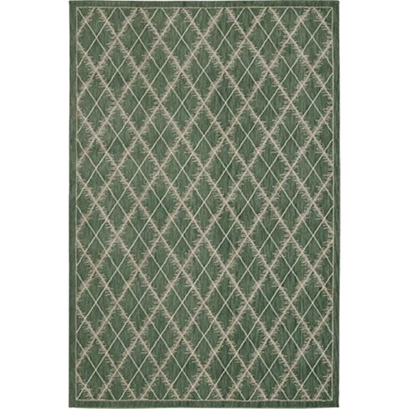 Nourison Tranquility Area Rug Green 3'9" x 5'9" 4' x 6' Indoor Green Rectangle