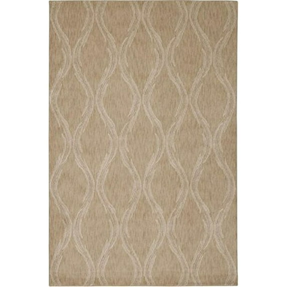 Nourison Tranquility Area Rug Light Beige 7'9" x 10'10" 8' x 10' Indoor Ivory Transitional, Modern & Contemporary
