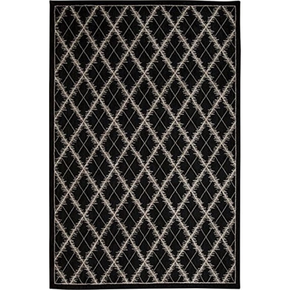 Nourison Tranquility Black Area Rug Black 9'3" x 12'9"