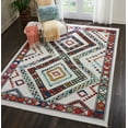 thumbnail image 1 of Nourison Tribal Decor Tribal White 9'3" x 13' Area Rug, (9x13), 1 of 6