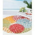 thumbnail image 1 of Nourison Tropical Oasis Indoor/Outdoor Modern Floral Green 7'10" x ROUND Area Rug, (8' Round), 1 of 7