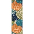 thumbnail image 1 of Nourison Tropical Oasis Indoor/Outdoor Modern Floral Multicolor 2' x 6' Area Rug, (6' Runner), 1 of 8