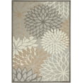 thumbnail image 1 of Nourison Tropical Oasis Indoor/Outdoor Modern Floral Natural 5'3" x 7'5" Area Rug, (5' x 8'), 1 of 6