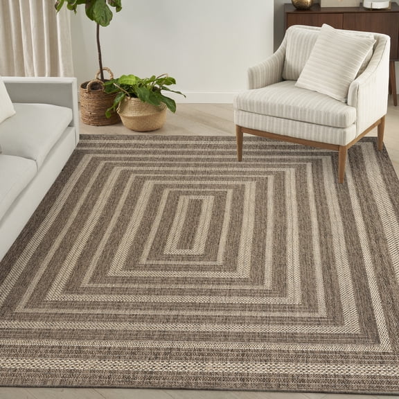 Nourison Tulum 10' x 14' Brown Outdoor Rug