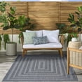 thumbnail image 1 of Nourison Tulum 5'3" x 7' Denim Outdoor Rug, 1 of 10