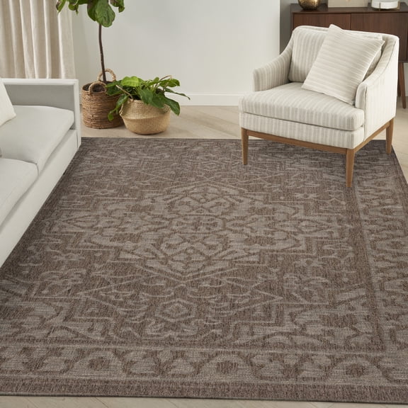 Nourison Tulum 9' x 12' Brown Outdoor Rug