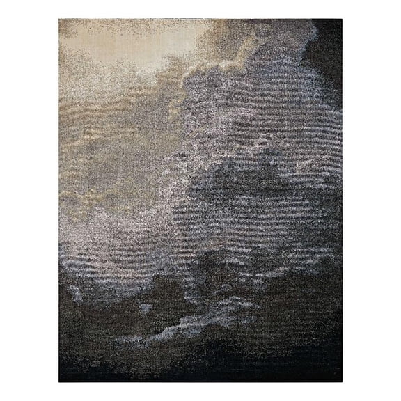 Nourison Twilight 66" x 96" Wool Indoor Rug in Gray Storm Finish
