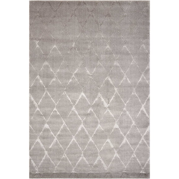 Nourison Twilight 66" x 96" Wool Indoor Rug in Luminous Gray Finish