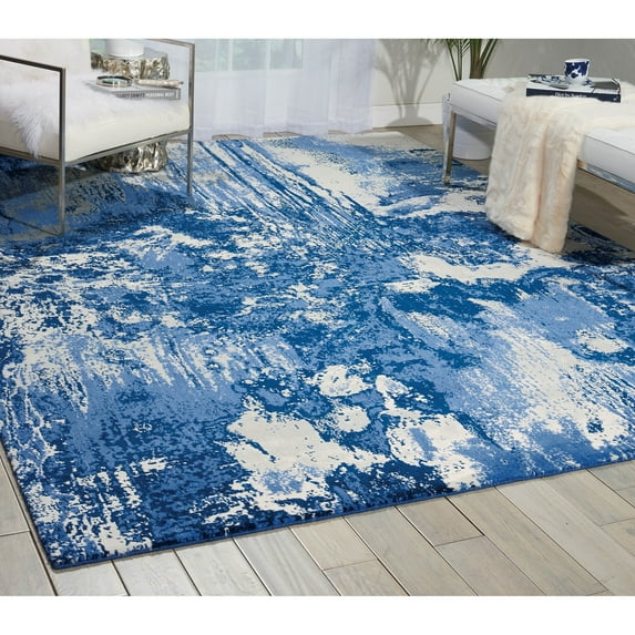 Nourison Twilight Area Rug Blue/Ivory 8'6" x 11'6"