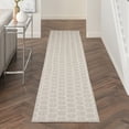thumbnail image 1 of Nourison Twist Reversible 2'2" x 12' Grey Modern Rug, 1 of 8