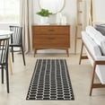 thumbnail image 1 of Nourison Twist Reversible 2'2" x 8' Black Modern Rug, 1 of 9