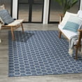 thumbnail image 1 of Nourison Twist Reversible 4' x 6' Blue Modern Rug, 1 of 10