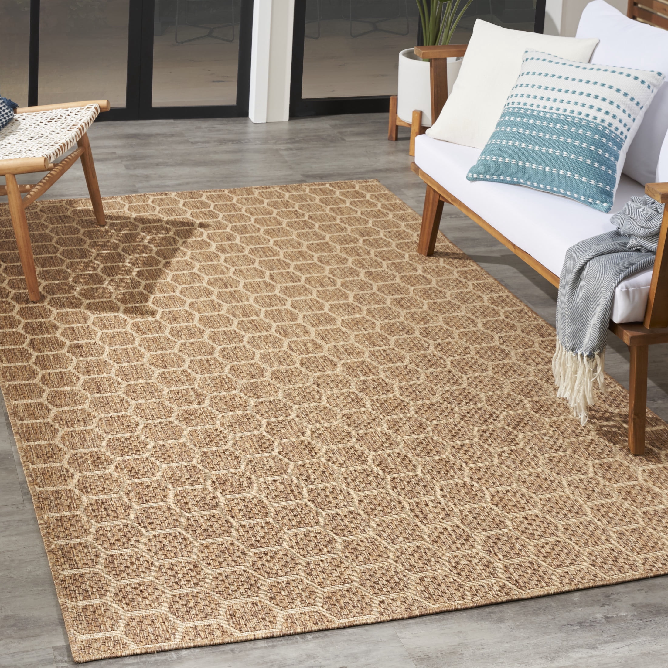 Nourison Twist Reversible 5' x 7' Natural Modern Rug