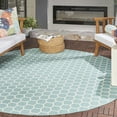 thumbnail image 1 of Nourison Twist Reversible 8' x Round Aqua Modern Rug, 1 of 11