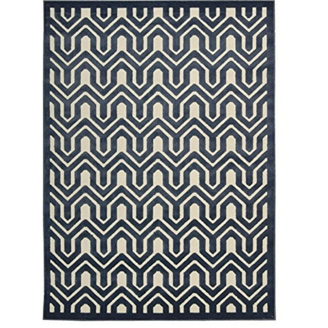 Nourison Ultima Ivory Blue Area Rug UL316 7'9" x 10'10"