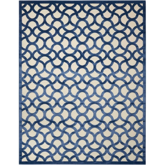 Nourison Ultima Ivory Blue Area Rug UL392 3'6" x 5'6"